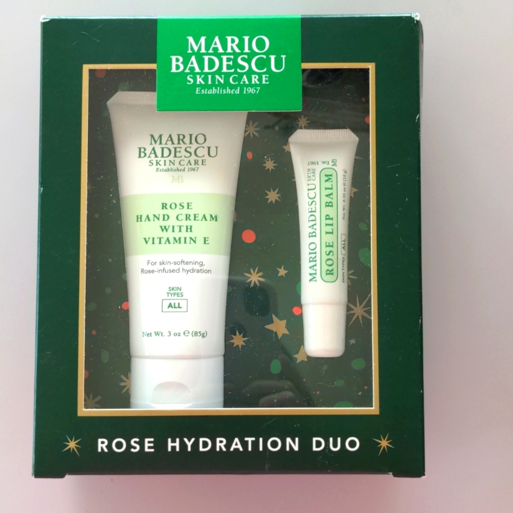 Mario Badescu rose hydration duo,hands and lip balm,NWT